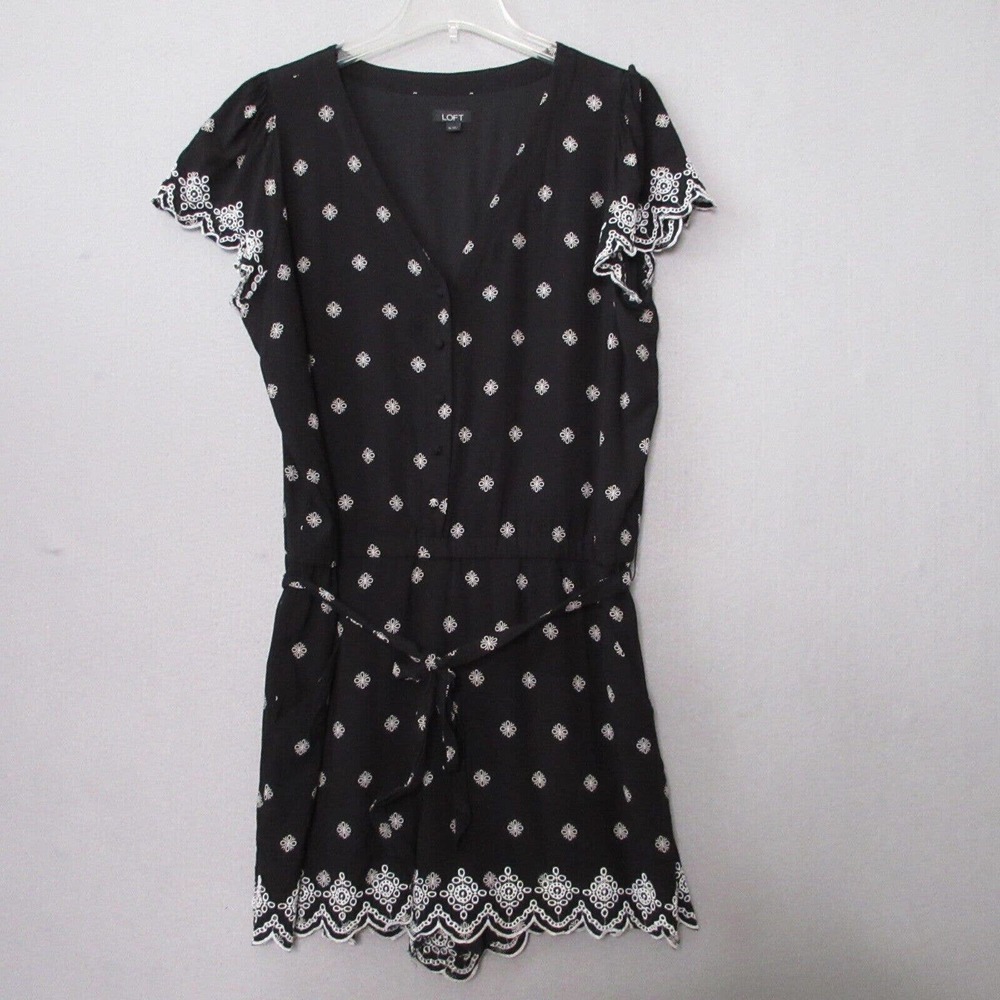 Loft Romper XL Boho Floral Embroidered